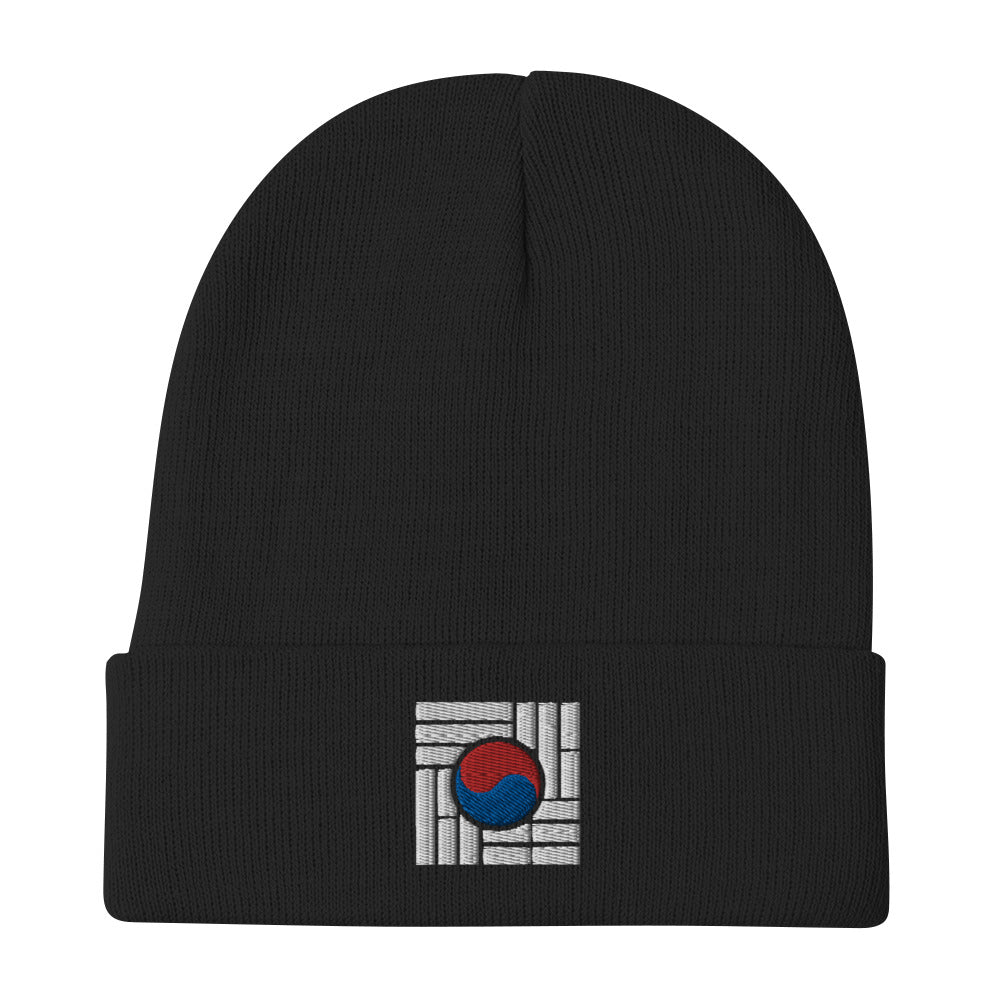 "Korean Flag" Embroidered Beanie