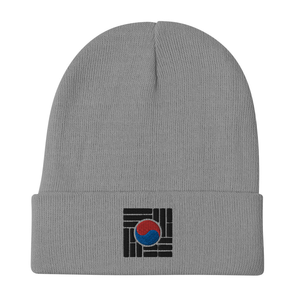 "Korean Flag" Embroidered Beanie